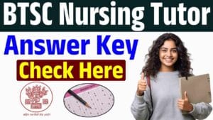 BTSC Nursing Tutor Answer Key 2025