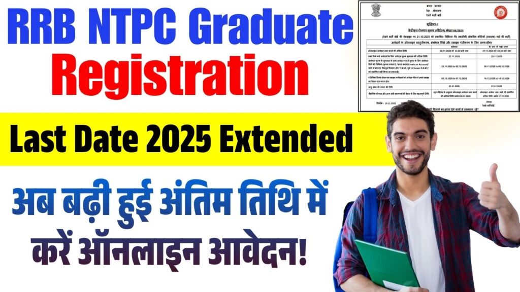 RRB NTPC Graduate Registration Last Date 2025