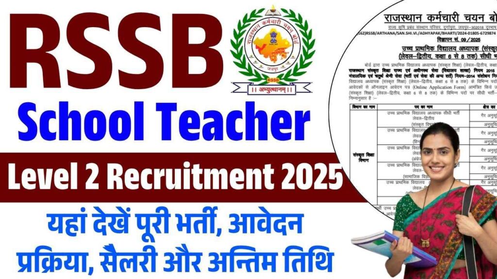 RSSB School Teacher Level 2 Recruitment 2025