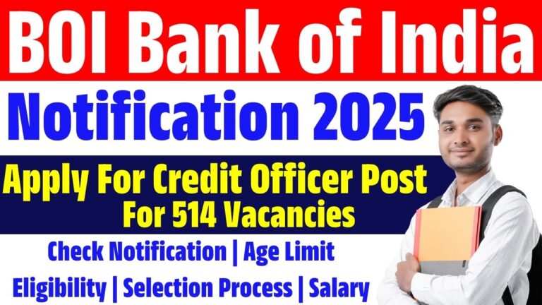 BOI Bank of India Credit Officer Vacancy 2026