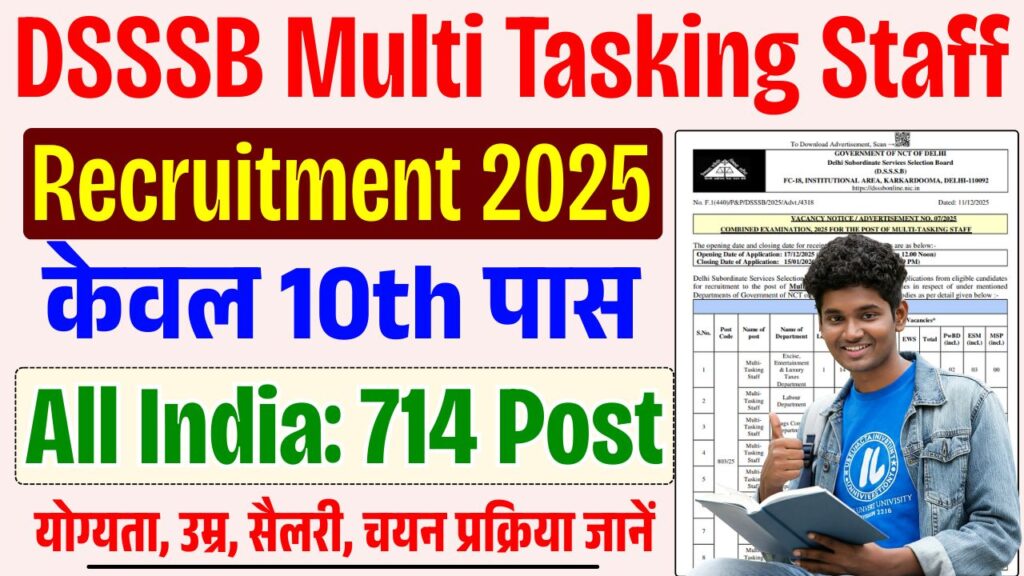 DSSSB MTS Recruitment 2025