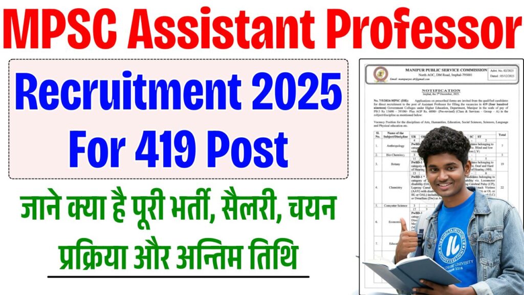 MPSC Assistant Professor Recruitment 2025