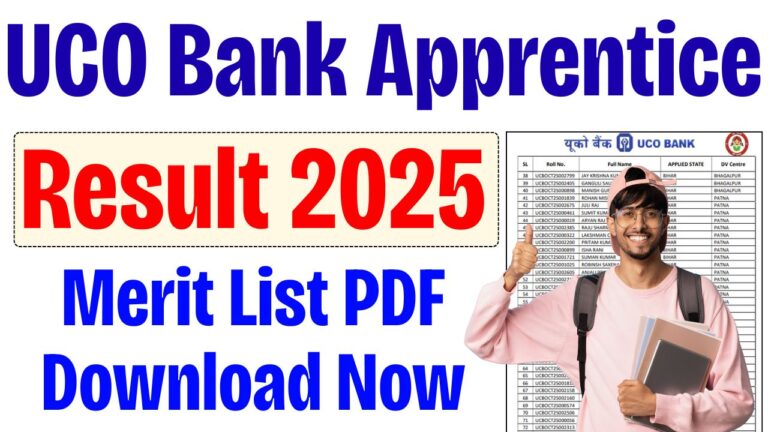 UCO Bank Apprentice Result 2025