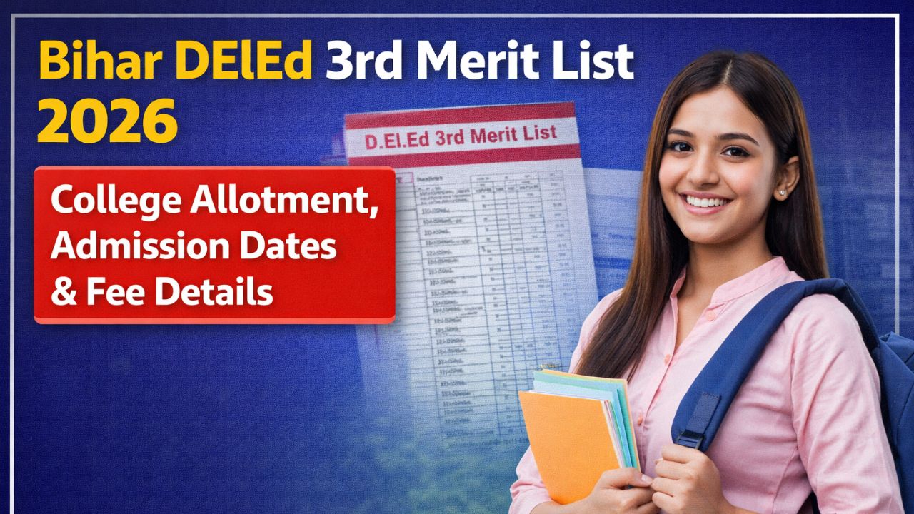 Bihar DElEd 3rd Merit List 2026
