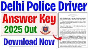 Delhi Police Driver Answer Key 2025