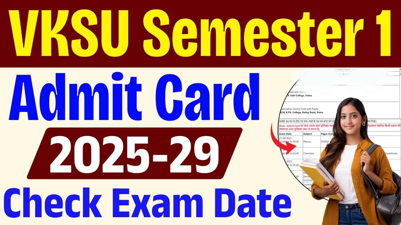 VKSU Semester 1 Admit Card 2026