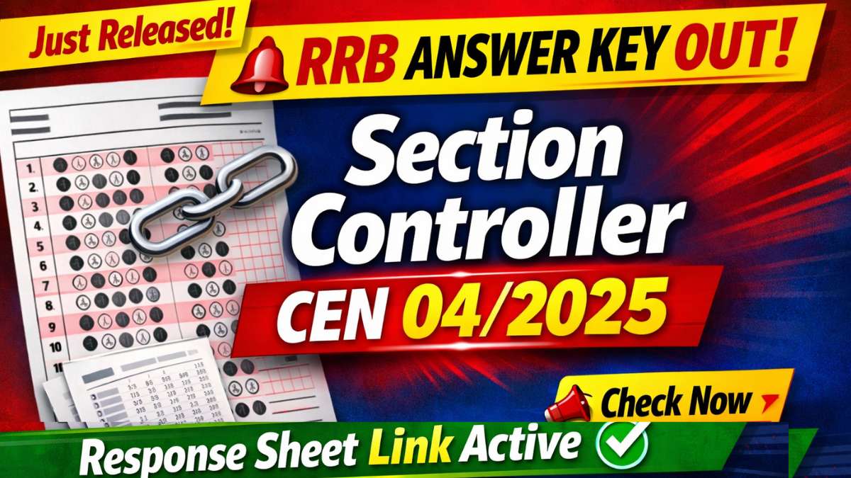 RRB Section Controller Answer Key 2026 PDF Download