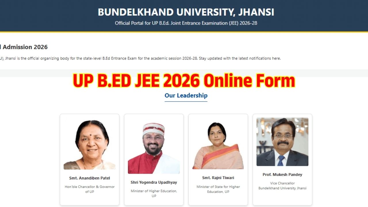 UP B.ED JEE 2026 Online Form