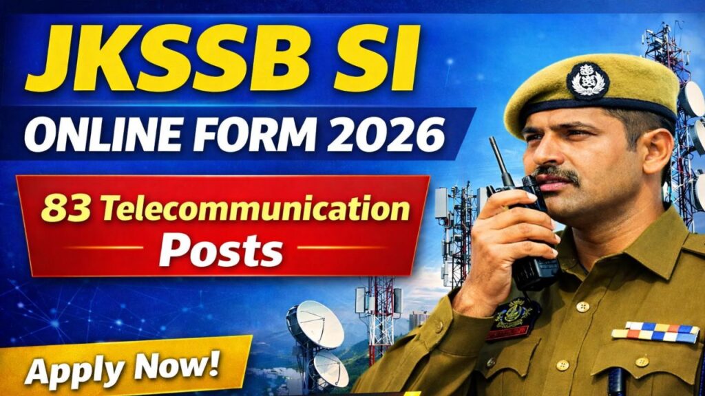 JKSSB Sub Inspector SI Online Form 2026