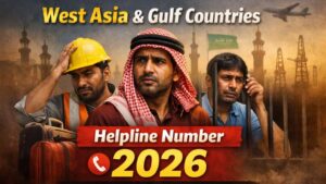 West Asia और Gulf countries में फंसे प्रवासी श्रमिकों के लिए Helpline Number2026 – Emergency Helpline for Migrant Workers