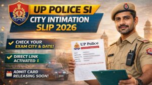 UP Police SI City Intimation Slip 2026
