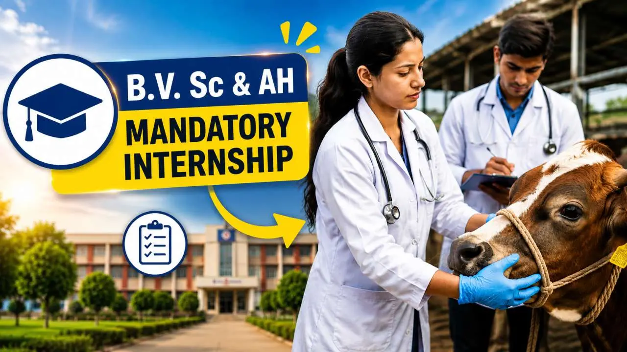 B.V. Sc & AH Course में होती है Mandatory Internship