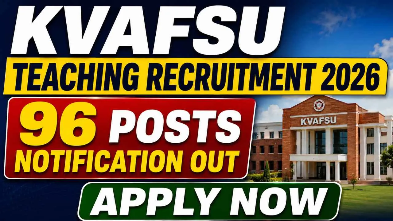 KVAFSU Teaching Recruitment 2026