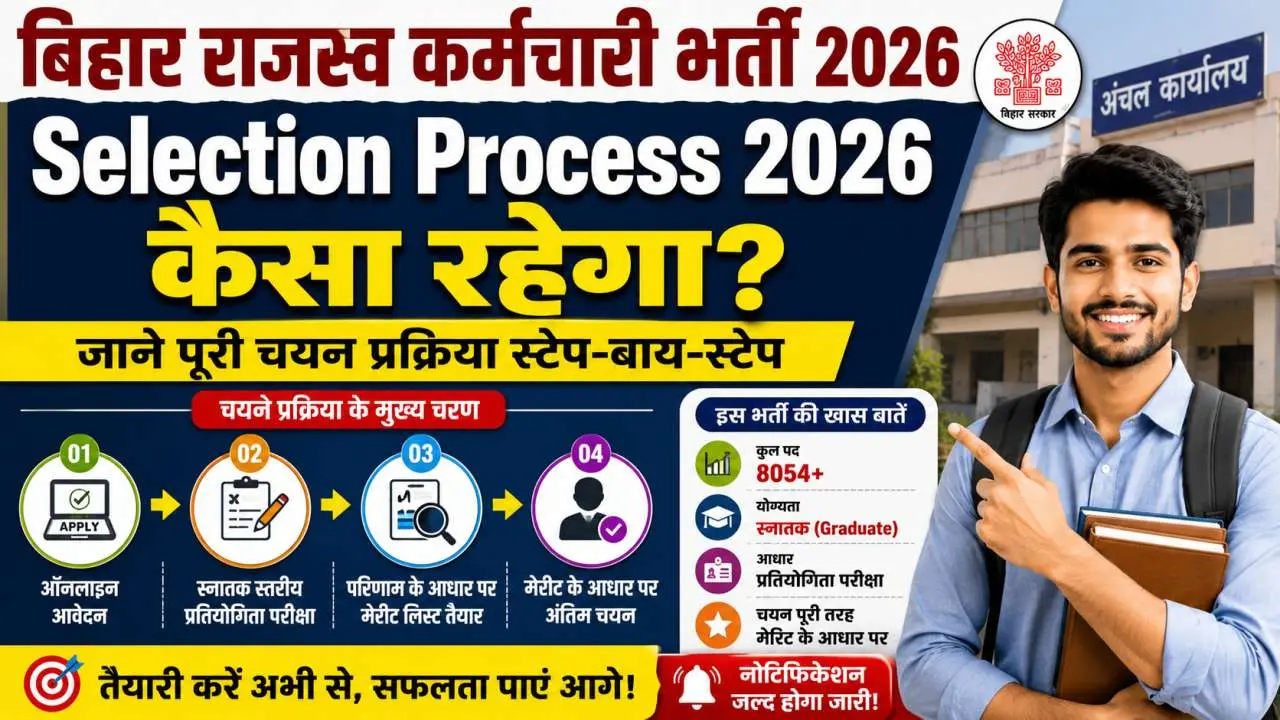 Bihar Rajaswa Karamchari Selection Process 2026