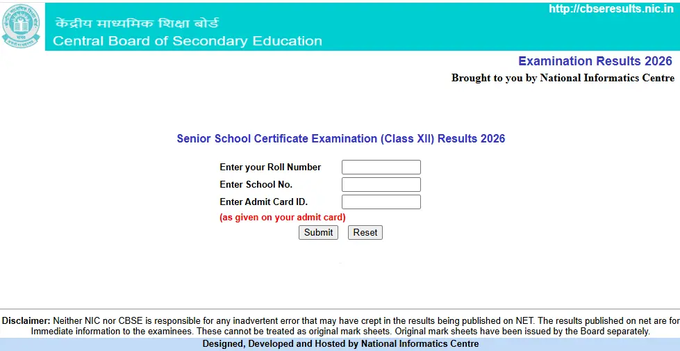 How to Check CBSE Class 12th Result 2026