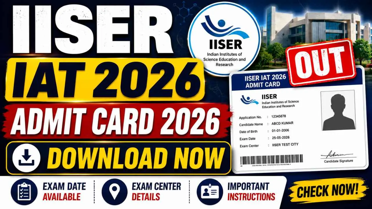 IISER IAT 2026 Admit Card 2026