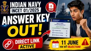 Indian Navy INCET 012025 Answer Key 2026 जारी, Direct Link हुआ Active, 11 June तक करें Objection