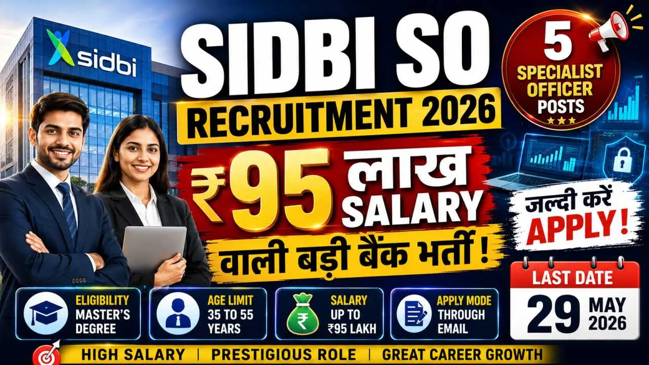 SIDBI SO Recruitment 2026