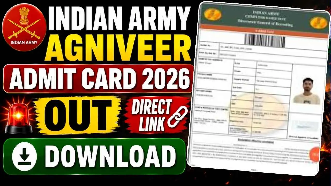 Indian Army Agniveer Admit Card 2026
