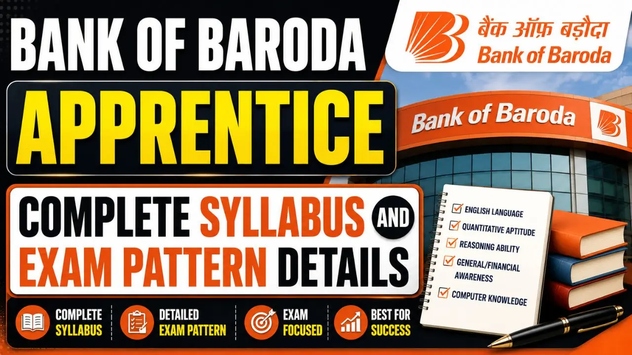 Bank of Baroda Apprentice Syllabus & Exam Pattern 2026