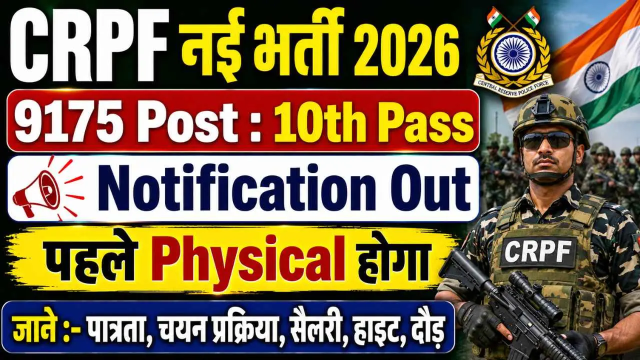 CRPF Tradesman Recruitment 2026