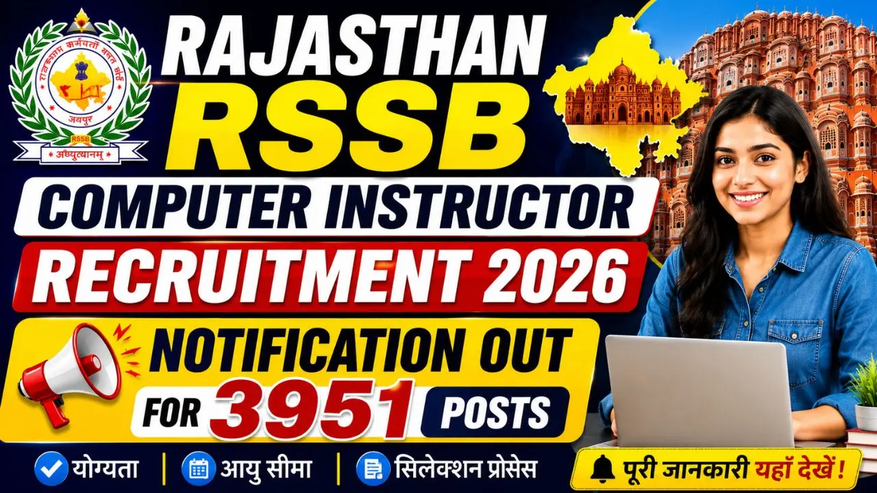 Rajasthan RSSB Computer Instructor Recruitment 2026