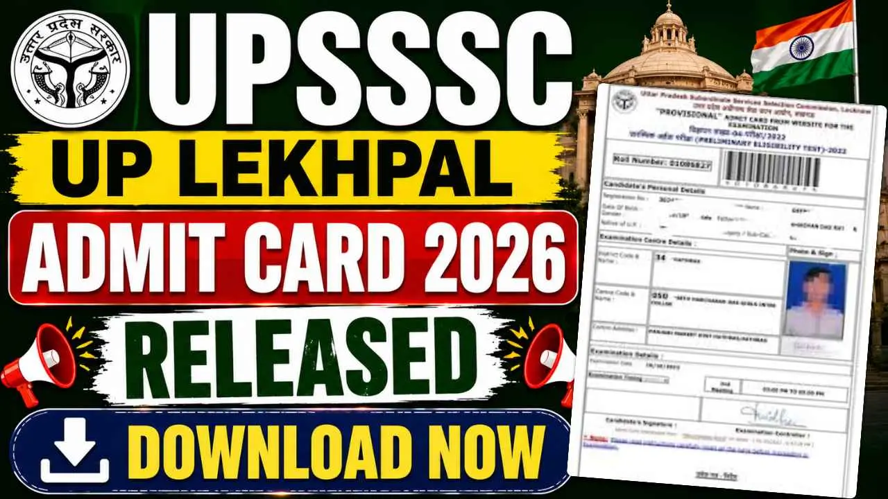 UPSSSC UP Lekhpal Admit Card 2026