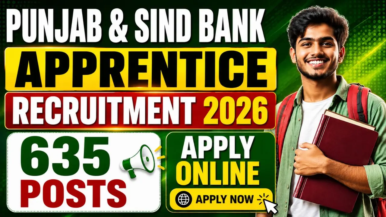 Punjab & Sind Bank Apprentice Recruitment 2026