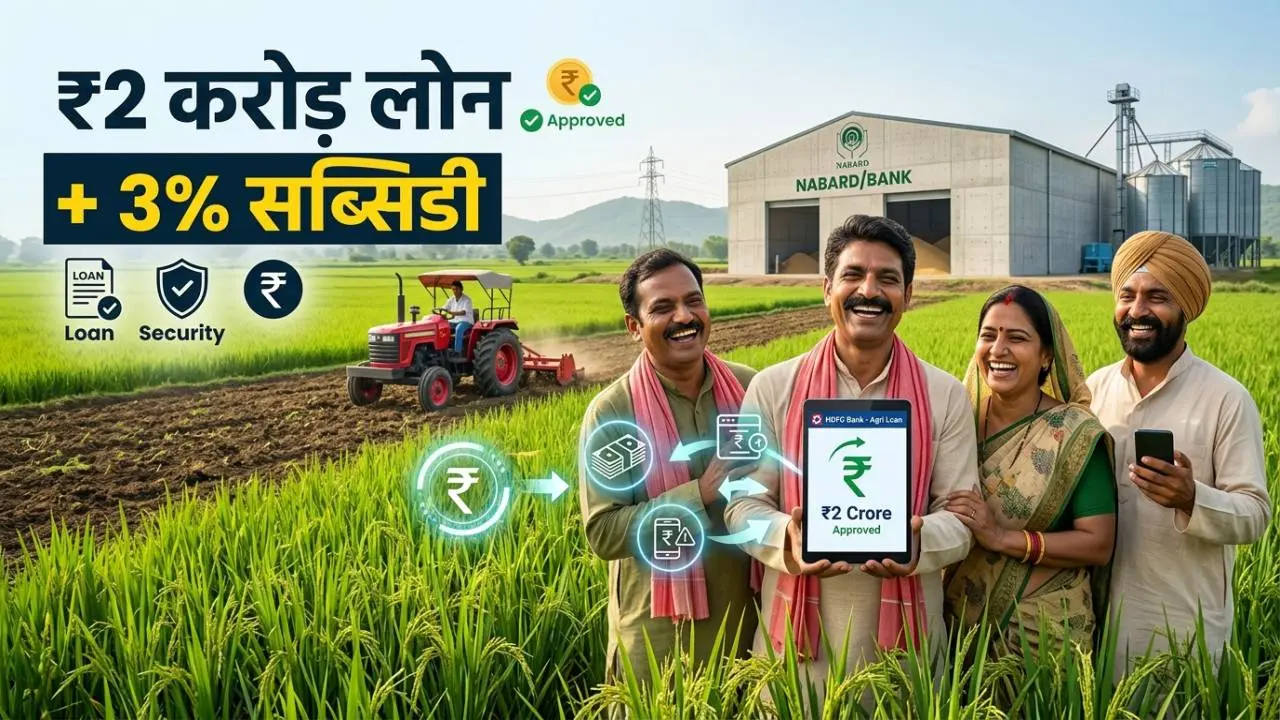 किसानों को बिना गारंटी ₹2 Crore तक Loan और 3% Interest Subsidy