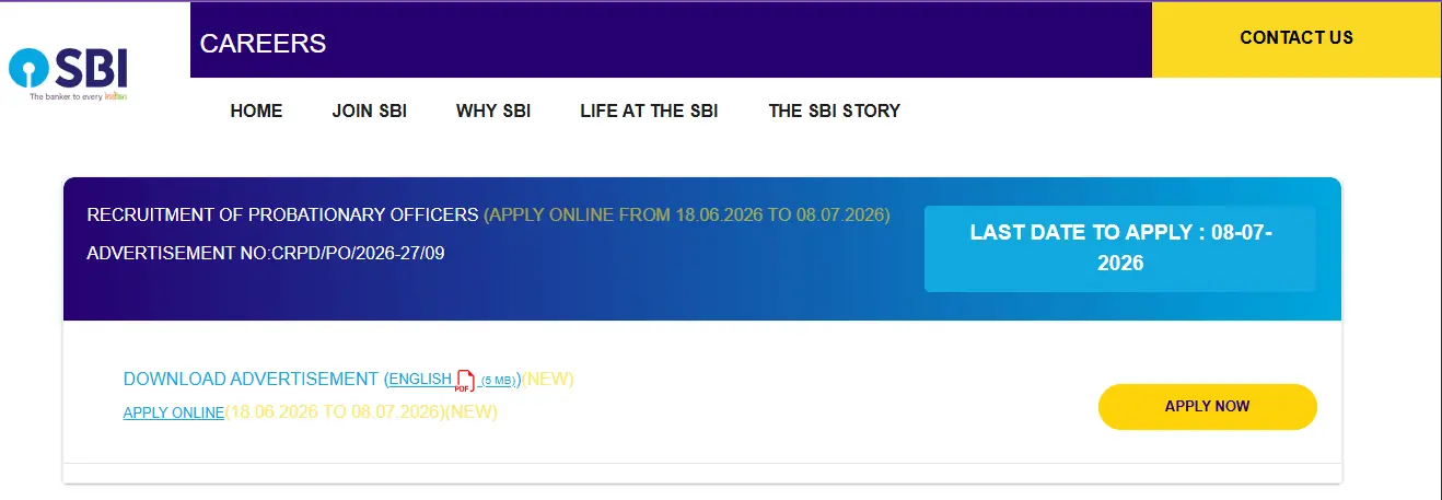 SBI PO Recruitment 2026