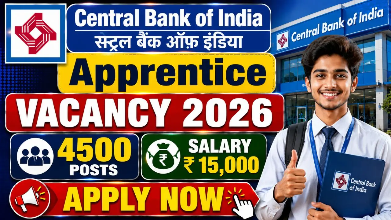 Central Bank of India Apprentice Vacancy 2026
