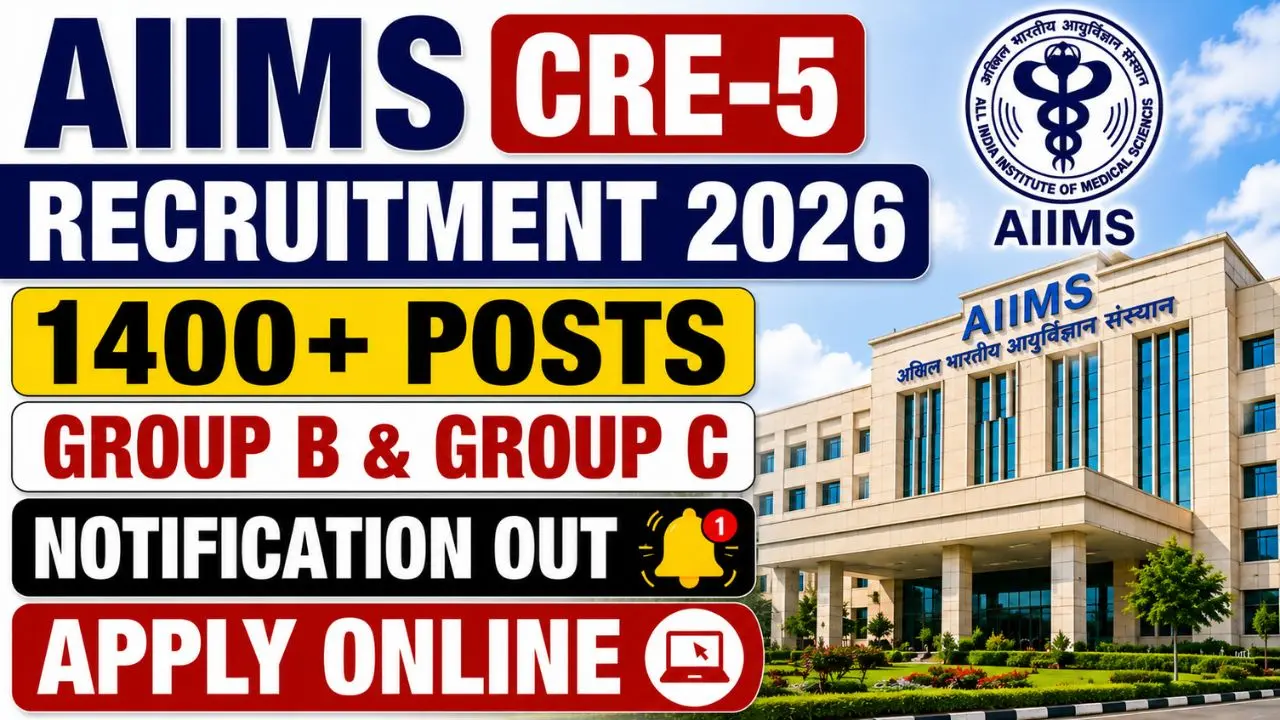 AIIMS CRE 5 Group B & C Recruitment 2026