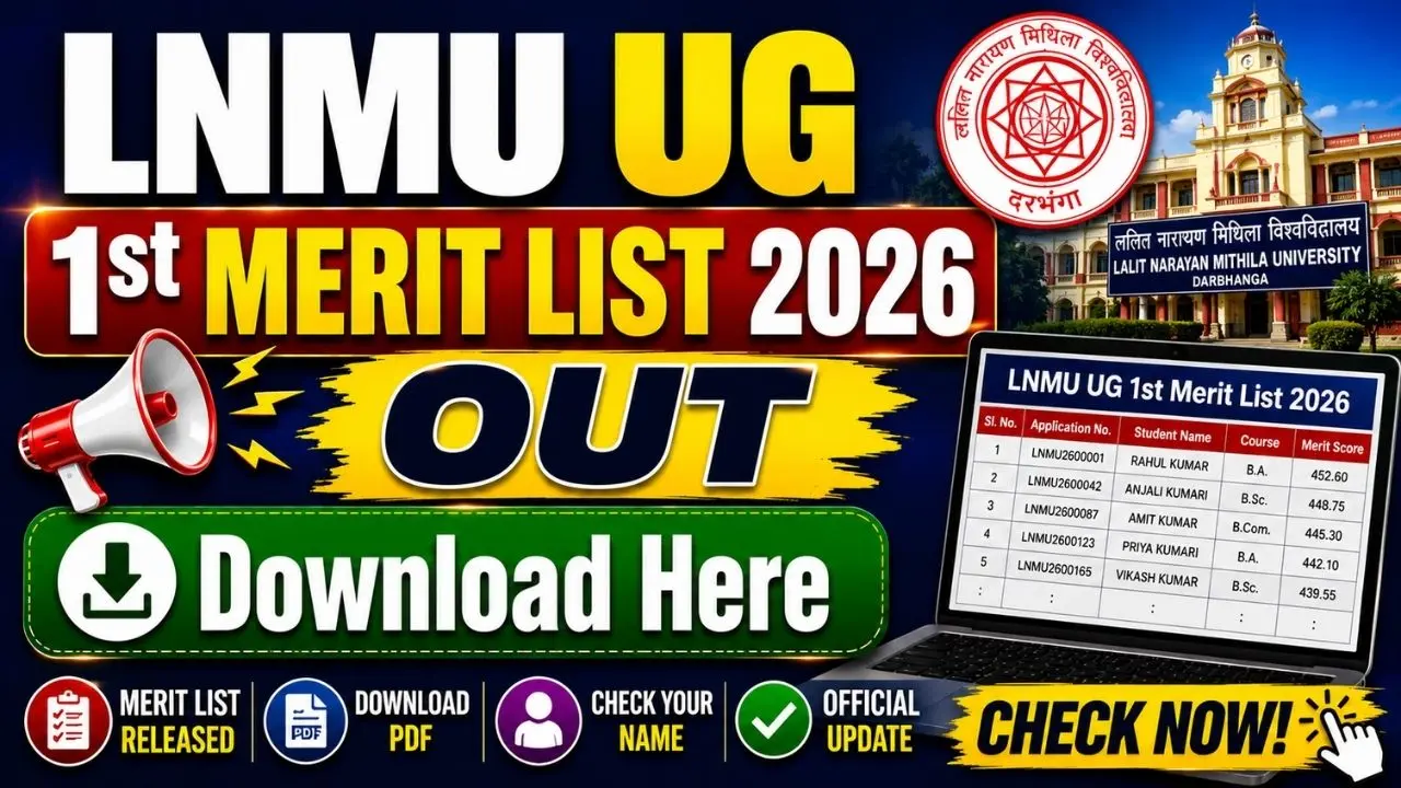 LNMU UG 1st Merit List 2026