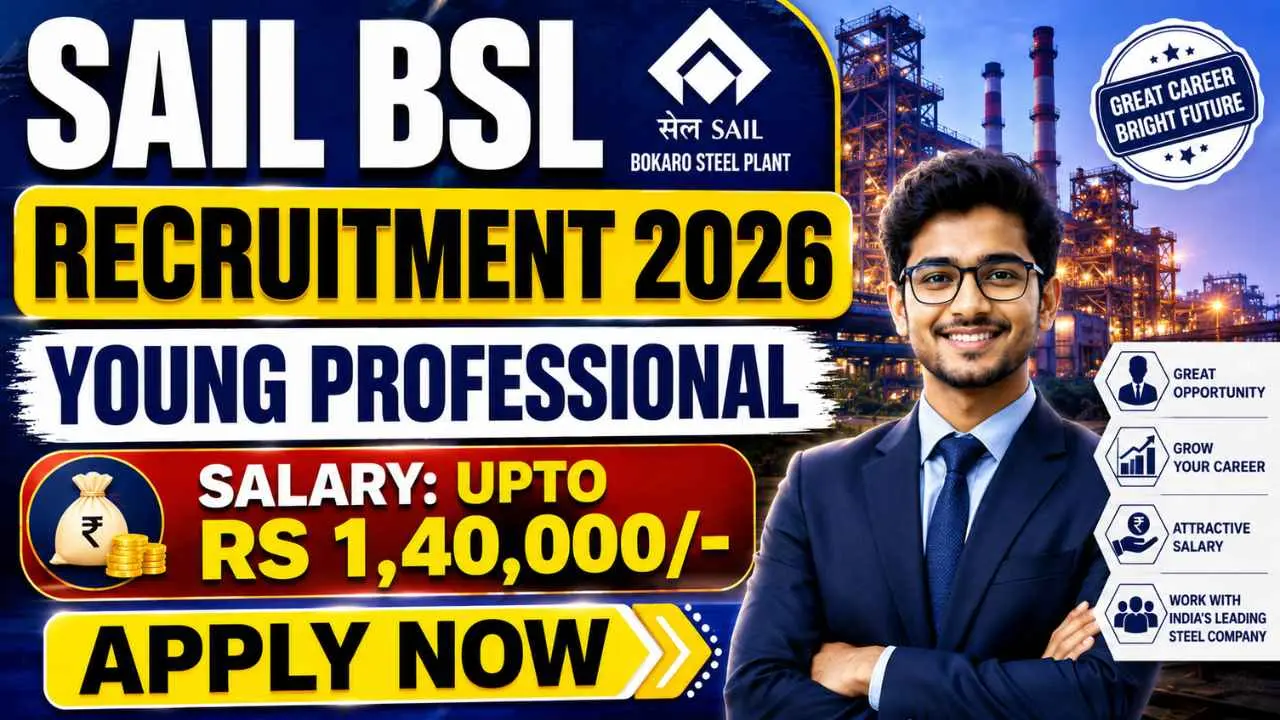 SAIL BSL Young Professional Recruitment 2026