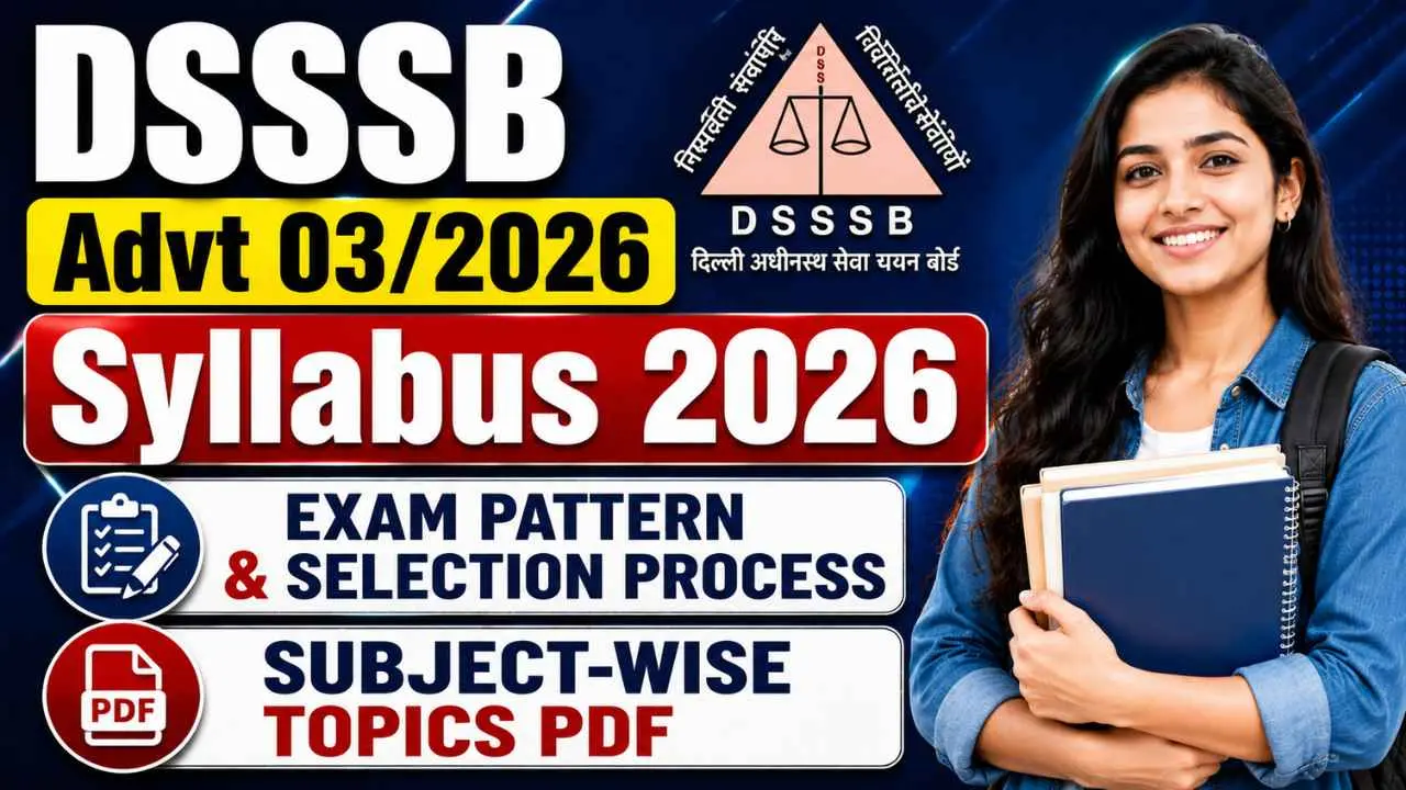 DSSSB Advt 03/2026 Syllabus 2026