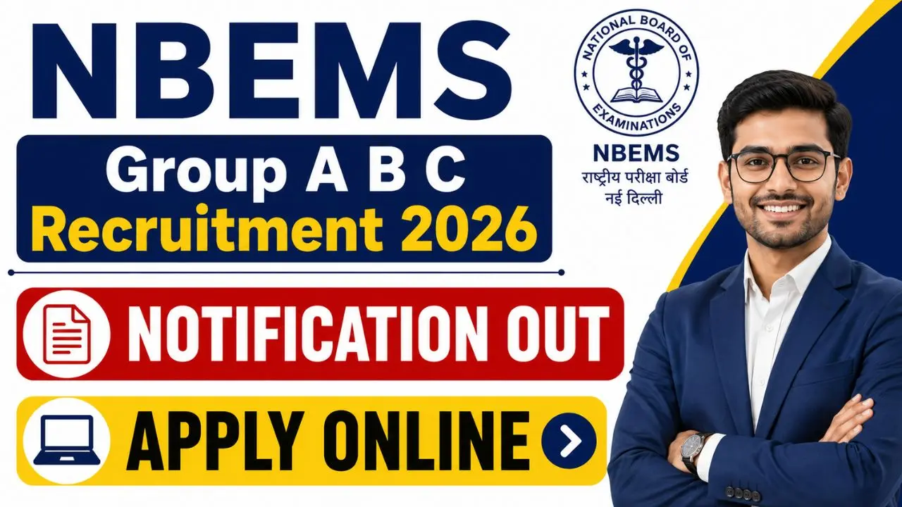 NBEMS Group A B C Recruitment 2026