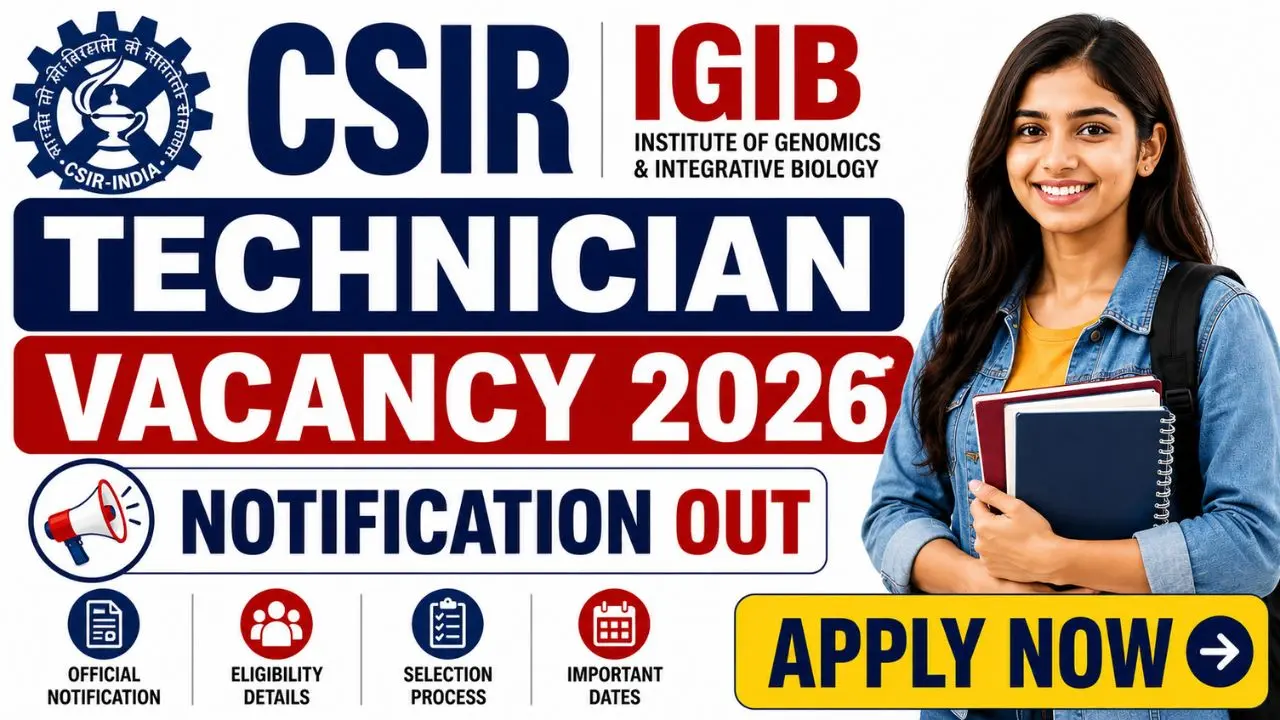 CSIR IGIB Technician Vacancy 2026