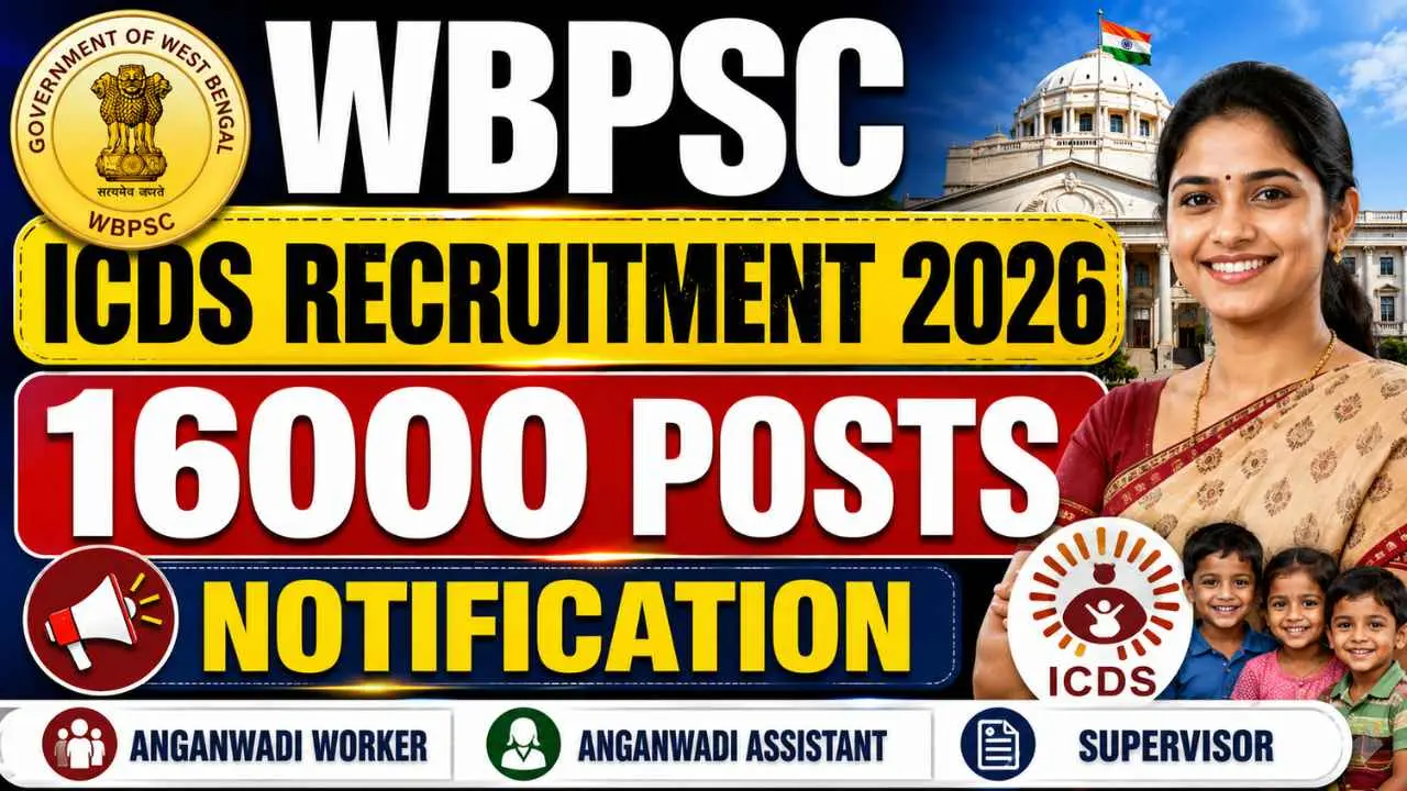 WBPSC ICDS Various Posts Recruitment 2026