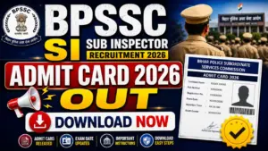 BPSSC Bihar Police SI Prohibition Admit Card 2026