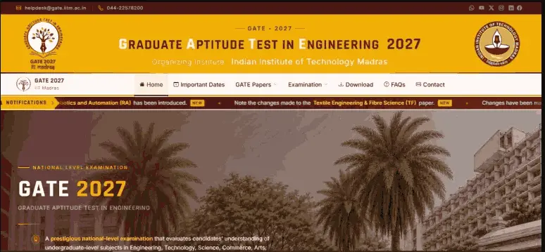 GATE 2027 Online Form