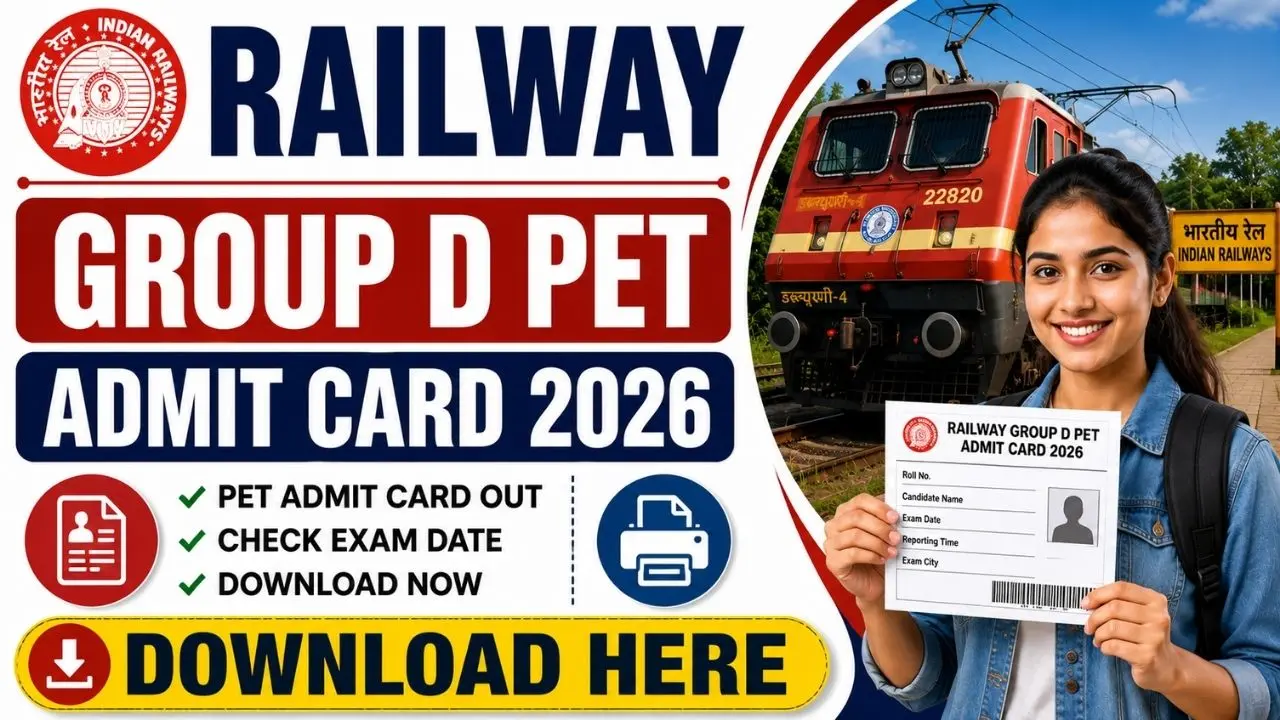 Railway RRC Group D PET Admit Card 2026
