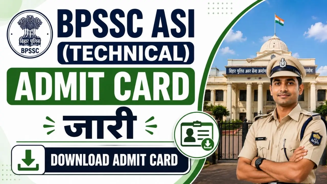 Bihar Police ASI Technical Admit Card 2026