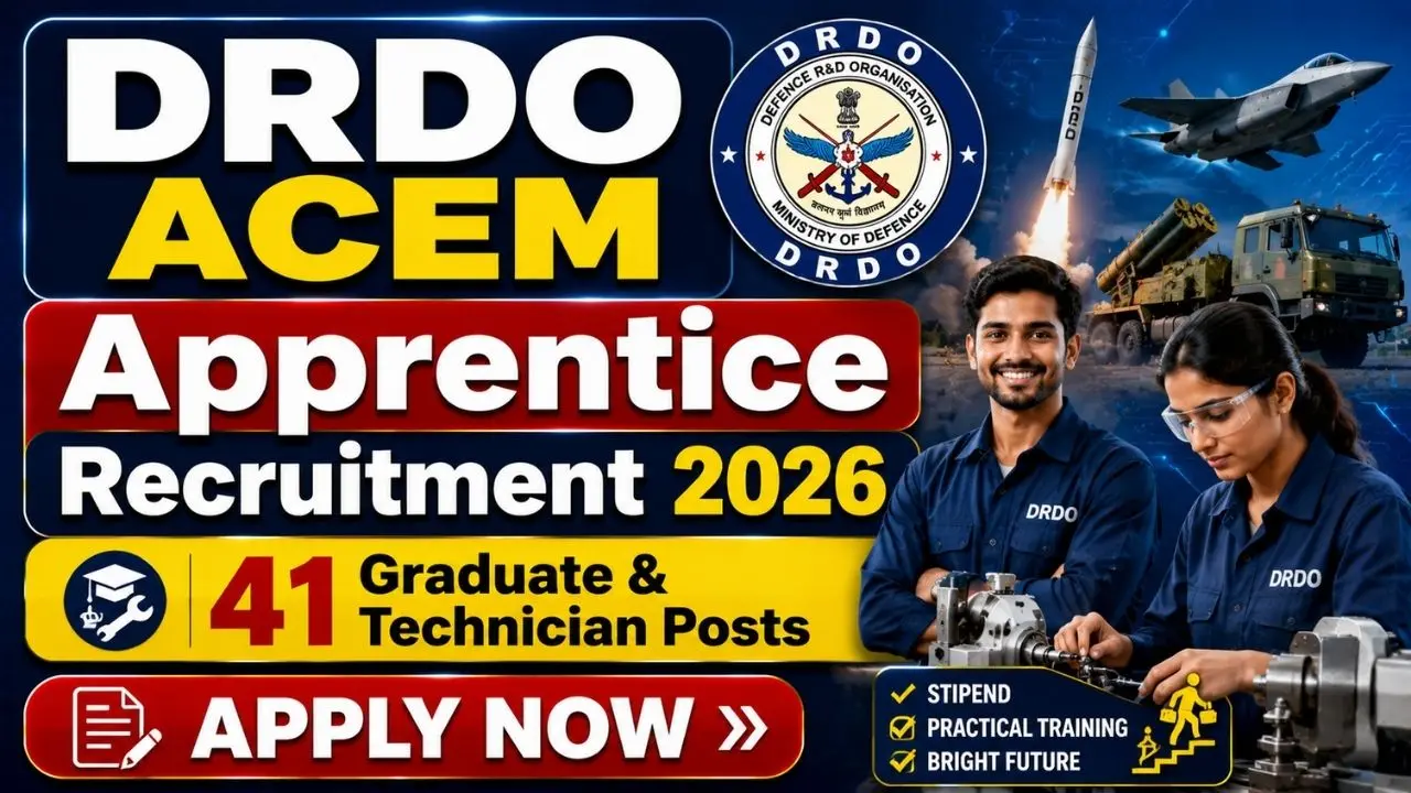 DRDO ACEM Apprentice Vacancy 2026
