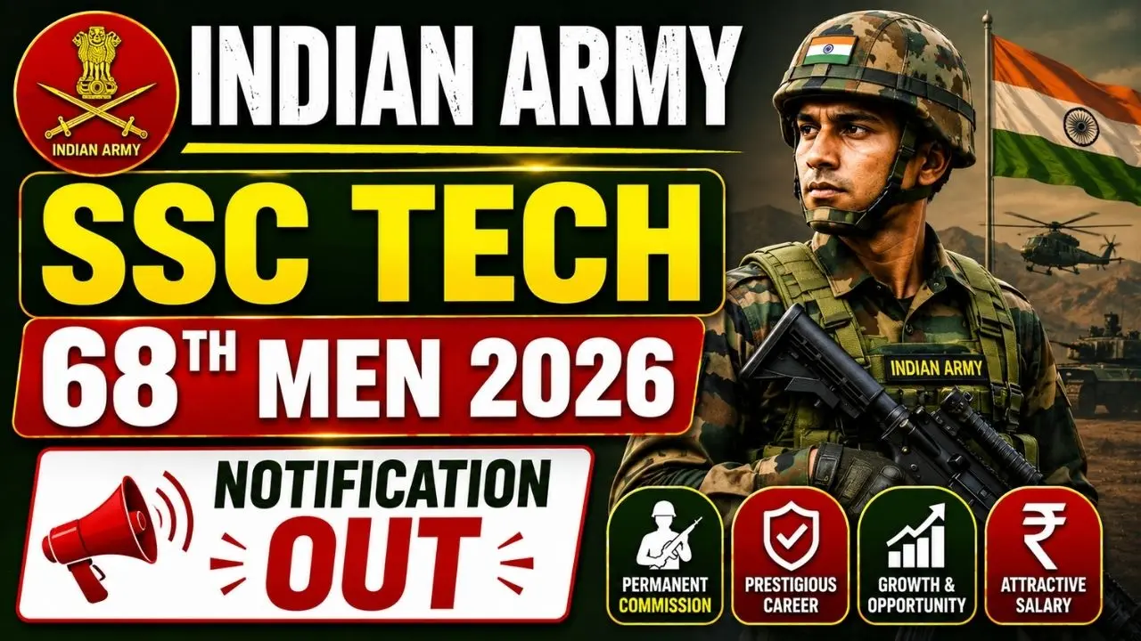 Indian Army SSC (Tech) 68th Men Recruitment 2026