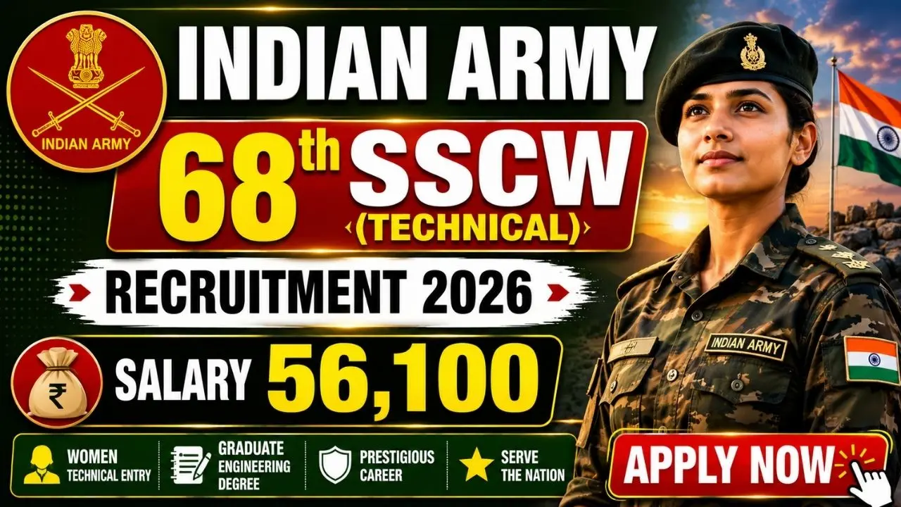 Indian Army 68th SSCW (Technical) Recruitment 2026