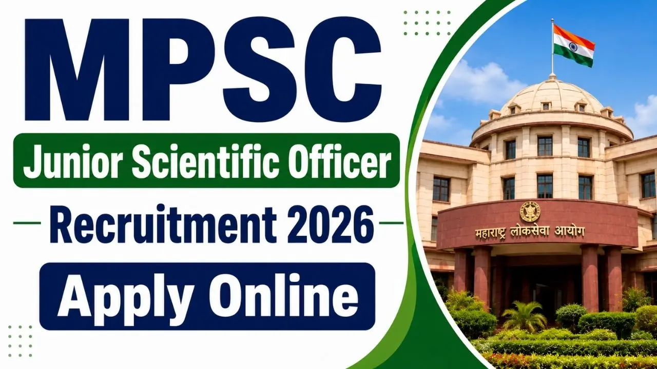 MPSC Junior Scientific Officer Recruitment 2026