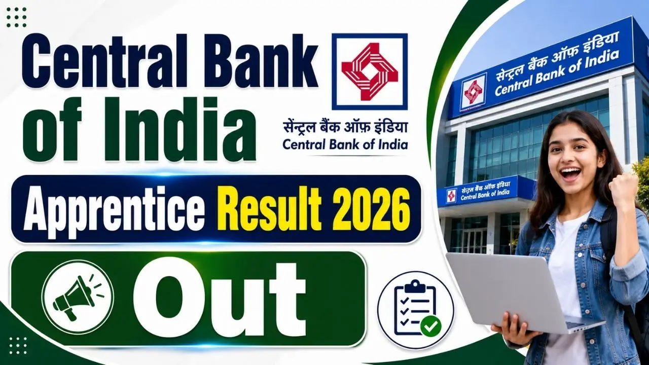 Central Bank of India Apprentice Result 2026