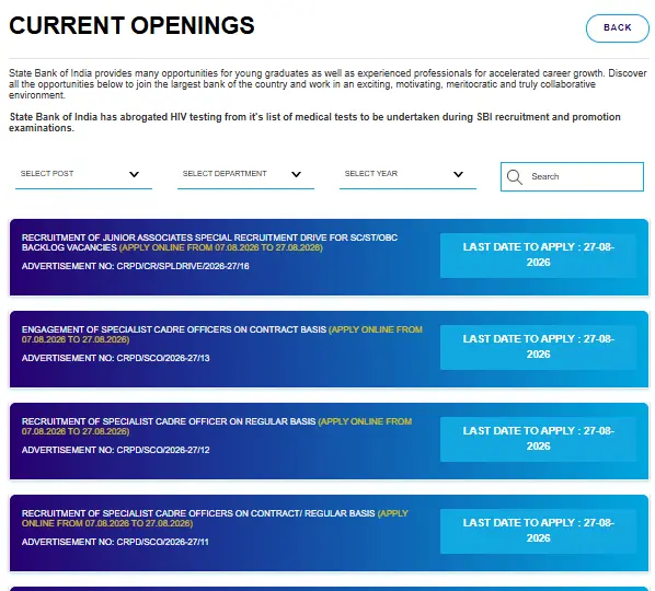 SBI Clerk Admit Card 2026