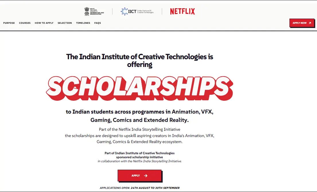 IICT Netflix Scholarship 2026