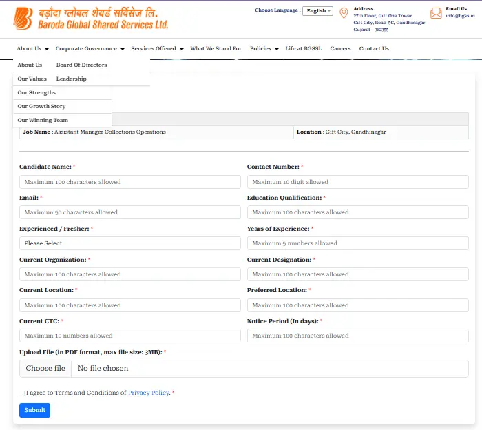 BGSSL Various Post Recruitment 2026